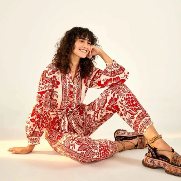NWT FARM RIO PINEAPPLE GARDEN JUMPSUIT SIZE XS - Picture 1 of 16